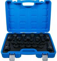 Bgs Technic Smūginių antgalių rinkinys | 20 mm (3/4") | Hex vidinis šešiakampis, T-Star (Torx) | 22 vnt. (6185)