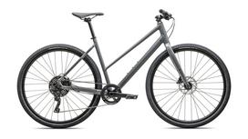 Specialized Sirrus X 3.0 Step-Through Gloss Ashen Grey / Black Liquid Metal Reflective - miesto dviratis