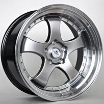 R19x9.5J 5X114.3 ET25 CB-73.1 Hyper Black/Lip Machined