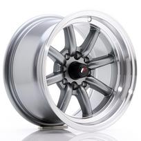 JR Wheels JR19 14x8 ET-13 4x100/114 Gun Metal w/ Machined Lip Alloy Wheel