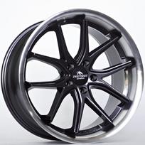 R19x9.5J 5X120 ET38 CB-72.6 Black Magic Lip Polished