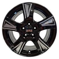 R16x6.5J 5X112 ET48 CB-66.6 Glossy Black Machined