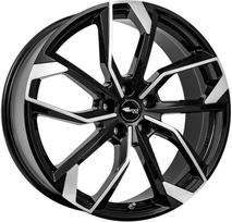 R16x6.5J 5X108 ET45 CB-63.4 Schwarz Glanz Voll-Poliert (SGVP)