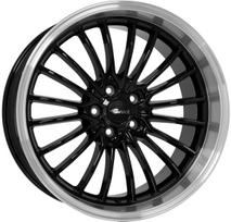 R19x8.5J 5X114.3 ET40 CB-72.6 Schwarz Glanz Horn-Poliert (SGHP)
