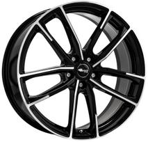 R18x8J 5X120 ET43 CB-72.6 Schwarz Glanz Voll-Poliert (SGVP)