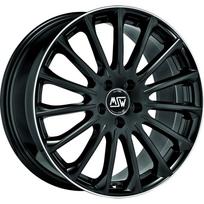 R19x9J 5X112 ET49 CB-66.6 Gloss Black+Diamond Lip