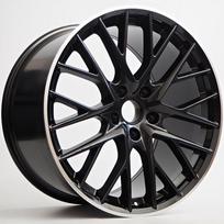 R21x9.5J 5X130 ET65 CB-71.6 Black/Lip Machined