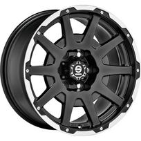 R17x8.5J 5X127 ET0 CB-71.6 Matt Black Lip Polished+Rivets