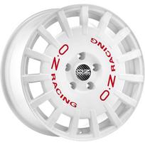 R17x7J 4X108 ET18 CB-75 Race White Red Lettering