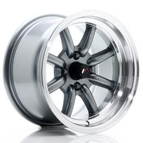 JR Wheels JR19 14x8 ET-13 4x100 Gun Metal w/ Machined Lip Alloy Wheel