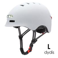 Šalmas Beaster BS02HWL, L dydis, baltas, su LED lemputėmis