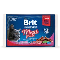 Brit Premium by Nature Cat konservų katėms rinkinys Meat Plate 400g (4x100g)