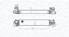 tarpinis suslėgto oro aušintuvas, kompresorius MAGNETI MARELLI 351319205540