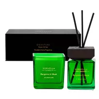 Sorvella Signature dovanų rinkinys Bergamotė ir Muskusas: namų kvapas 200ml + žvakė 200g