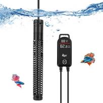 AQQA akvariumo šildytuvas, 300W/500W/800W/1000W/1200W panardinamas akvariumų šildytuvas su LED skaitmeniniu ekranu ir apsauga nuo perkaitimo, skirtas sūrių ir gėlavandenių akvariumų žuvų rezervuarams