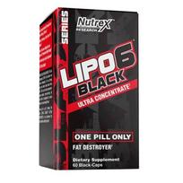 NUTREX Lipo-6 BLACK riebalų degintojas (60 kaps.)