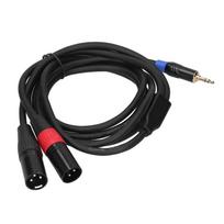 3,5 mm stereo kištukas į dvigubą 2 XLR kištuką arba keitiklio adapterio laidas, 5 m 1.8m / 5.9ft