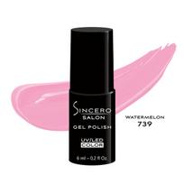 Gelinis nagų lakas "Sincero Salon", 6ml, WATERMELON, 739