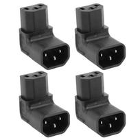 4 vnt. C14 į C13 adapteris, 90 laipsnių, 2500W, 2,5A iki 10A, 250V, PVC, varis, IEC maitinimo adapteris UPS PDU
