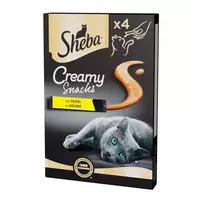 Kreminiai skanėstai su vištiena, SHEBA CREAMY, 4 X 12 g