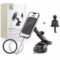 Tech-Protect MM15W-V9 Car Holder with MagSafe for Dashboard and Air Vent 15W – Black
