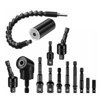 14PCS Flexible Drill Bit Extension Set with 105° Angle Drill Bit Extension & Universal Socket Adapter & Socket Grip juoda