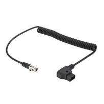 D TAP Male to 4 Pin Mini XLR Adapter Power Coiled Cable for TVlogic Monitor Power Cord 12V
