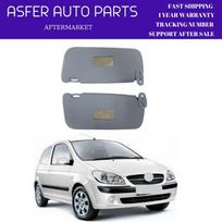 For Hyundai Getz 2003-2011 Inner Sun Visor Left Right 2 Piece Set Gray High Quality Makeup Mirror OEM 852201C670DU