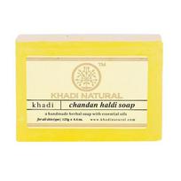Natūralus rankų darbo muilas su sandalmedžiu ir ciberžole: probleminei odai (125 g), Chandan Haldi Muilas Rankų darbo, Khadi Natural 6.875