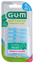 GUM Soft-Pick Comfort Flex, mažas tarpdančių šepetėlis, 40 vnt.
