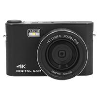 64MP skaitmeninis fotoaparatas, 3,0 colių TFT LCD jutiklinis ekranas, automatinis fokusavimas, 18 kartų skaitmeninis priartinimas, 4K vaizdo tinklaraščių kamera juoda