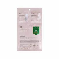 VT Cosmetics - CICA Collagen All In One 3 Step Mask – Drėkinamoji ir Regeneruojamoji Lakštinė Veido Kaukė – 1,5 g + 1,5 g + 25 g