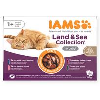 IAMS Delights LND&SEA konservų rinkinys drebučiuose suagusioms katėms, 12x85 g