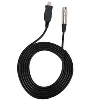 Mikrofono jungties adapterio laidas XLR lizdas su USB MIC jungtimi, juoda kabelio linija