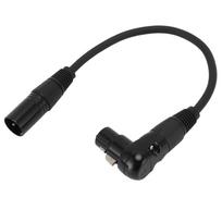XLR Mikrofono Pratęsimo Kabelio Adapteris 90 Laipsnių XLR Mama į Tiesų XLR Tėtį Kabelio Adapteris skirtas 1m / 3.3ft