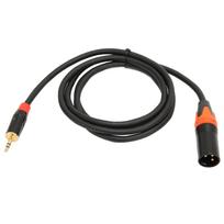 3,5 mm į XLR adapterio kabelis, „Mini Jack Aux“ į XLR kištuką, skirtas mobiliojo telefono, nešiojamojo kompiuterio garsiakalbiui