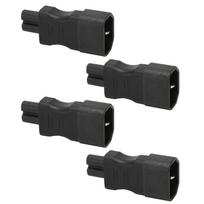 4 vnt. IEC320 C14 į IEC320 C7 maitinimo adapteris Universalus juodas jungties keitiklis Pakeitimas PDU