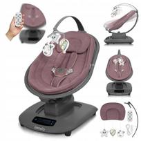 Elektrinis gultukas/sūpynės, 5 supimo režimai, valdymas nuotolinio valdymo pultu Lionelo Blossom Pink Mauve