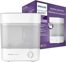 "Philips Avent" SCF291/00 buteliukų sterilizatorius, elektrinis garų sterilizatorius iki 6 kūdikių buteliukų, žindukų ir priedų, modulinis dizainas, baltas