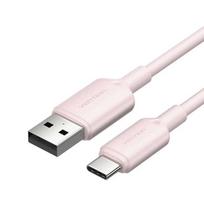 USB 2.0 A to USB-C 3A cable Vention CTQPH 2M (pink), USCVNTCTQPH