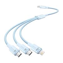 USB 2.0 A to 3in1 3A cable Vention CTPLG 1.5M (blue), USCVNTCTPLG