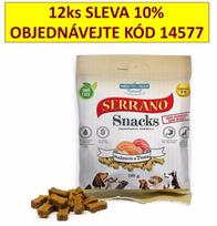 Serrano užkandis šuo lašiša ir tunas 100 g, 12 vnt.