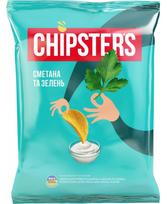 Bulvių traškučiai CHIPSTER'S, grietinės skonio, su žolelėmis, 120 g