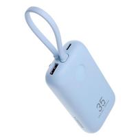 VEGER power bank 10000 mAh with built-in Type C / Lightning cables, PD, QC3.0, 35W, K1 (W1188), sky blue