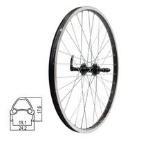 Galinis ratas J19SB 24", v-brake, 32H, užsukamas žv. blok., QR