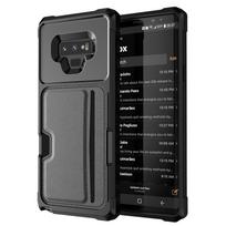 Prabangus PU odinis dėklas Samsung Galaxy Note 9 10 20 Ultra Pro Plus su įmontuotu kortelių laikikliu, atsparus smūgiams galinis dangtelis Galaxy Note 20 Ultra juoda