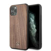 Mercedes MEHCN58VWOLB iPhone 11 Pro hard case, brown/bronze, Wood Line Walnut