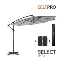 Saulės skėtis su padu ir užvalkalu Select Light Grey
