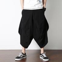 Vyriškos Nepalo stiliaus plačios vasarinės hip-hop kelnės 2XL juoda
