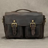 Vintage genuine leather camera bag and mini mirrorless camera bag premium leather shoulder and crossbody bag